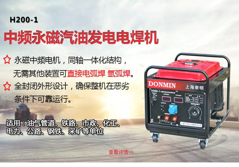 東明中頻永磁汽油發(fā)電電焊機主圖